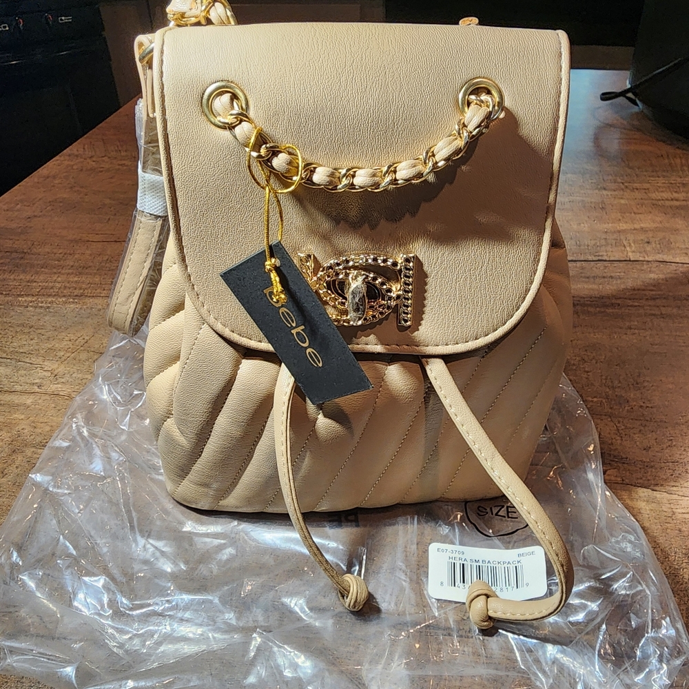 Bebe Beige Hera Small Backpack